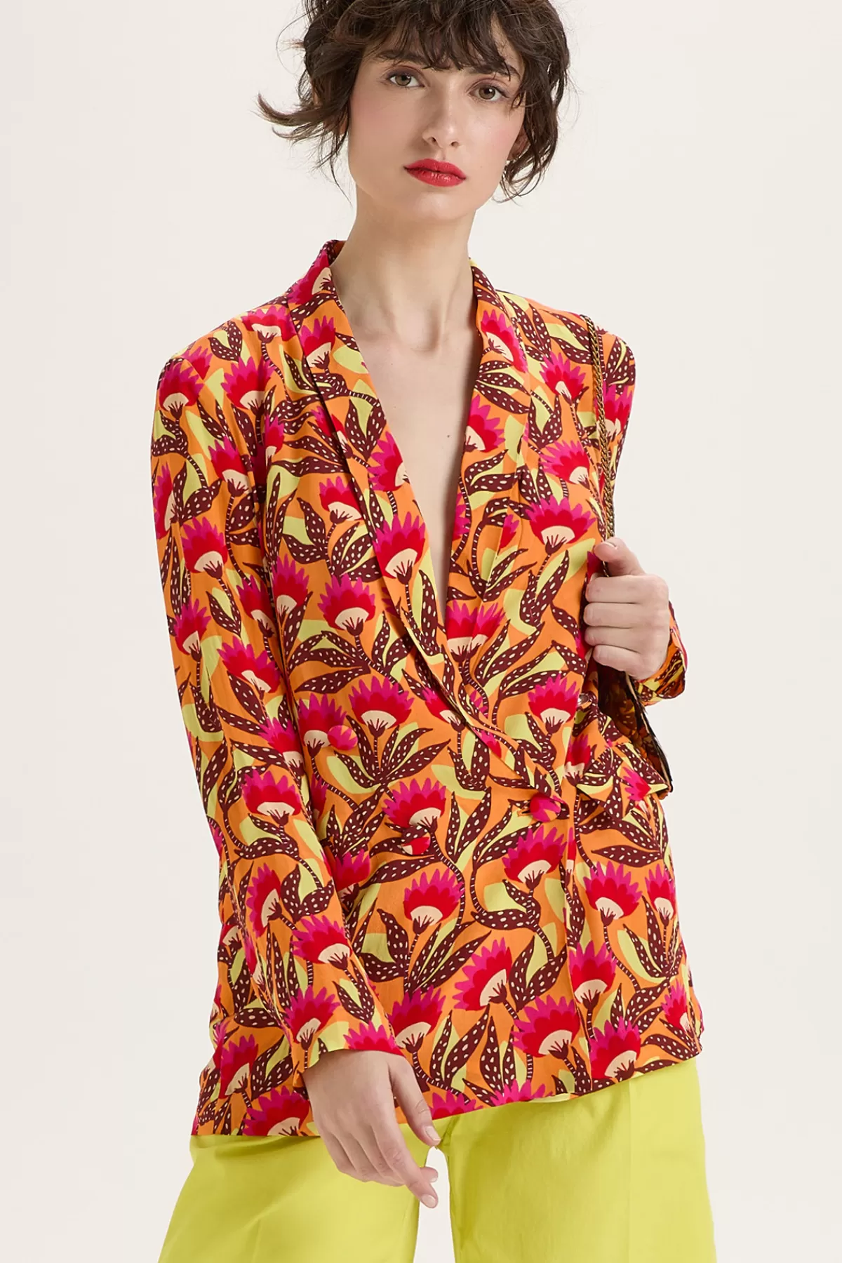 Malìparmi Giacca Begonia Print Viscose